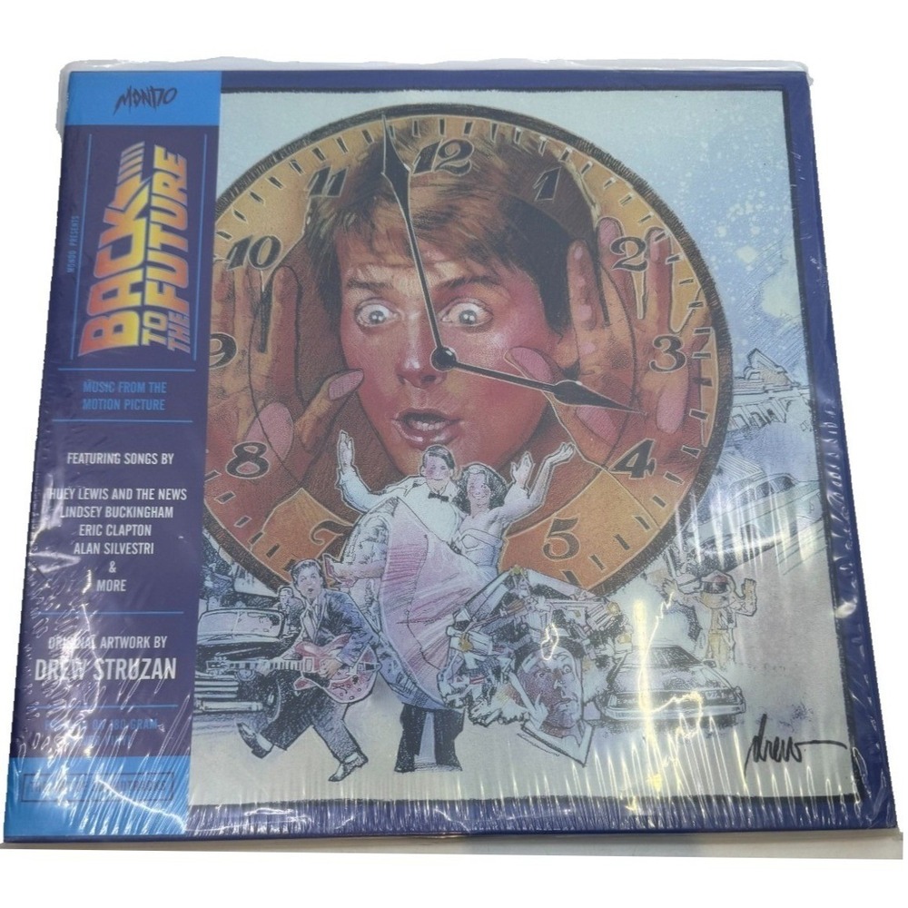 Mondo Back to the Future Soundtrack Silver Vinyl LP Drew Struzan Art MOND-089